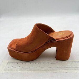 FOWT Sienna Open Toe Block High Heel Platform Mules Slip On Party Dressy Slipper